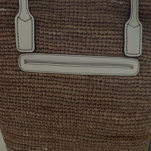 BRIGHTON ADMIRAL STRAW HANDBAG WHT ANCHOR NAUTICAL H72852 - Picture 4 of 7